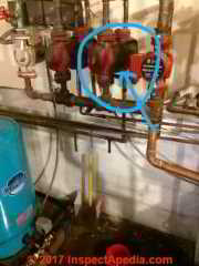 Rapid leak at Bell & Gossett Circulator Pump in Minnesota (C) Inspectapedia.com KK