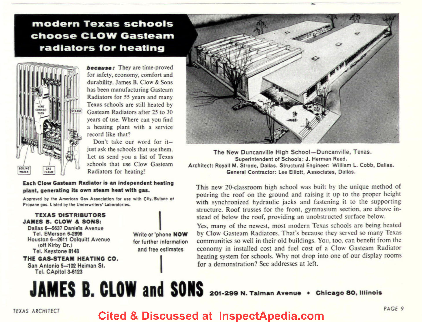 Clow Gasteam Radiators History of these gasfueled steam radiators that