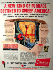 Coleman Lamp & Stove Company advertisement from 1944 (C) InspectApedia.com