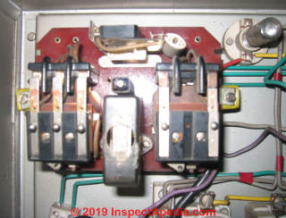 Danfoss 57F Oil Burner Control parts and wiring (C) InspectApedia.com Matti Paaso