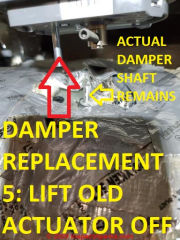 Damper actuator motor replacement steps (C) InspectApedia.com James