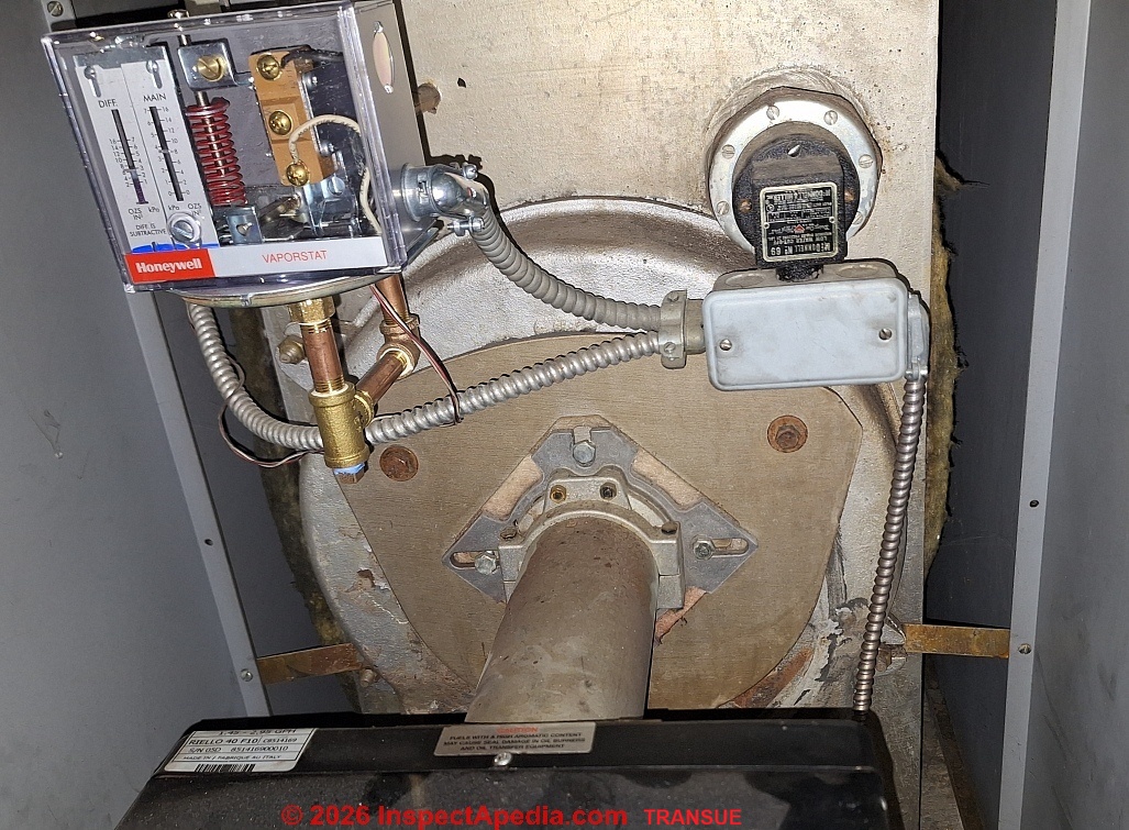 Antique Dynatherm Steam Boiler from Bethlehem Foundry - (C) InspectApedia.com Transue