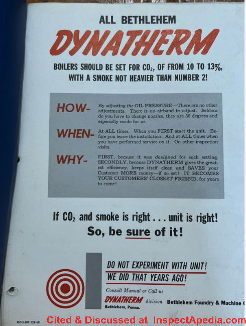 Dynatherm oil boiler manual cover - for sale on eBay in 2026 - at InspectApedia.com