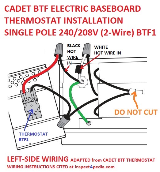 Electric Baseboard Heater Wiring Diagram Thermostat Electric Electrical