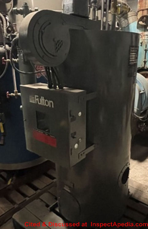 Fulton 10HP  boiler at Inspectapedia.com