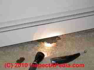 Heating baseboard leak (C) Daniel Friedman