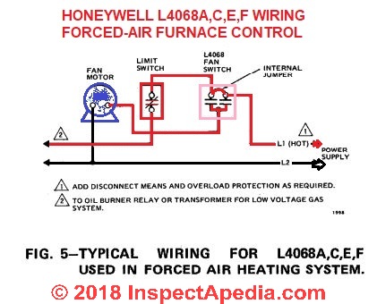 Older Gas Furnace Wiring Diagram from inspectapedia.com