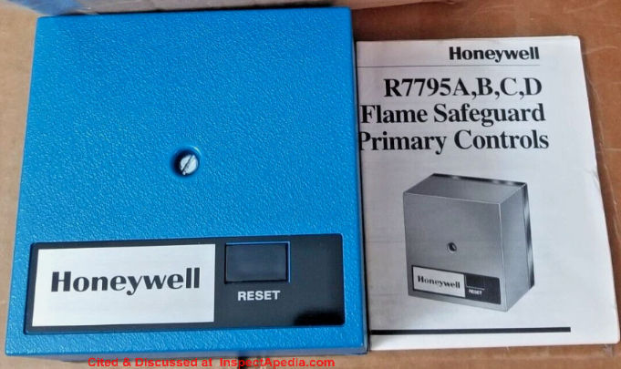 Honeywell R7795 Flameguard Primary Control manual at InspectApedia.com