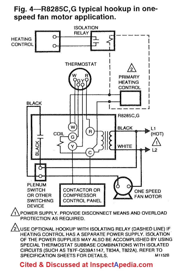 Honeywell L4064B Combination Fan and Limit Control: How to Set the  Temperatures and Limits on the Furnace Fan Limit Switch Control Nest Thermostat Wiring Diagram InspectAPedia.com