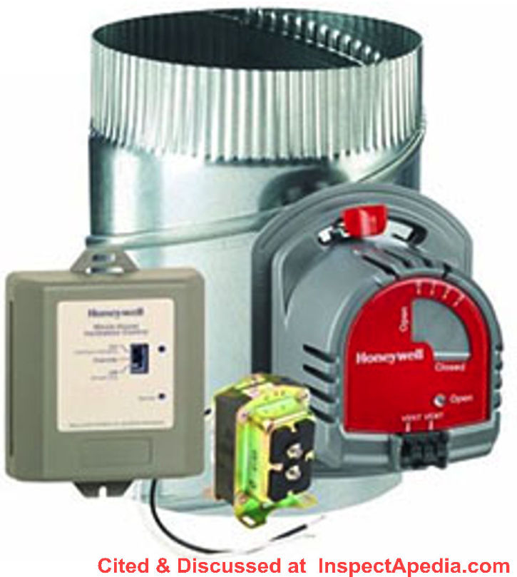 Honeywell Y8150A1017 Fresh Air Ventilation System with TrueZONE damper Control Manual at InspectApedia.com
