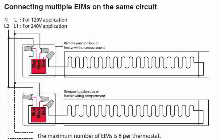 Honeywell EConnect(TM) heater wiring detail