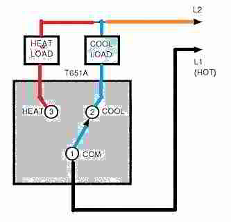 Honeywell line voltage thermostat wiring 