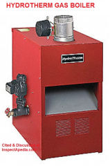 Hydrotherm gas boiler at InspectApedia.com