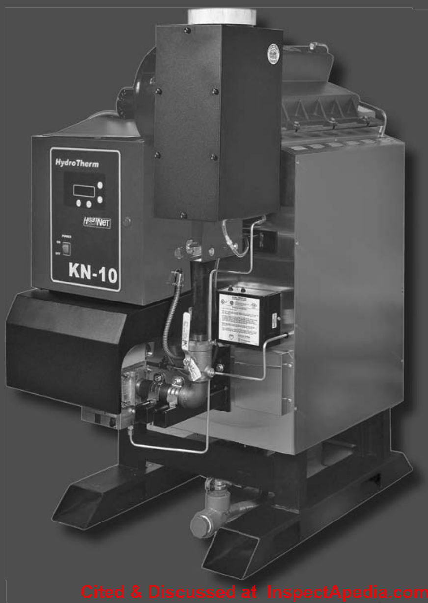 Hydrotherm KN-10 Boiler cited & discussed at InspectApedia.com