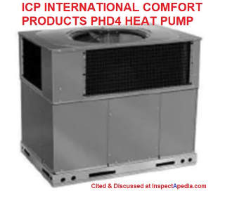 ICP Heat Pump manuals at InspectApedia.com