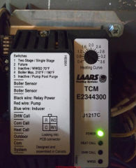 Laars boiler controller CM E2344300 (C) InspectApedia.com Anthony
