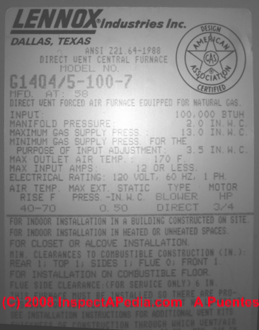 lennox ac serial number lookup