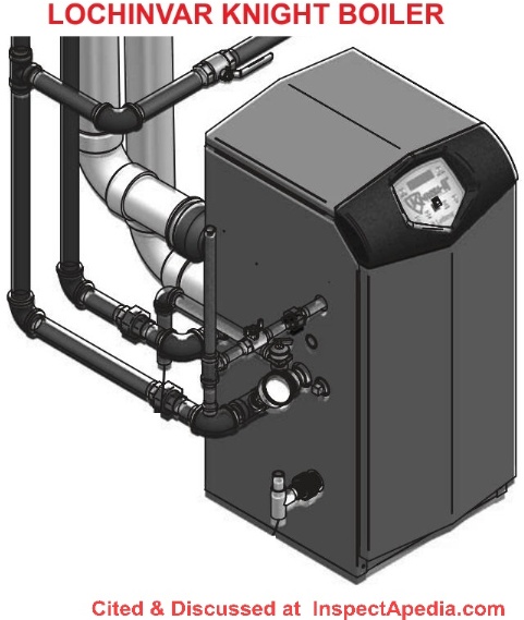Lochinvar Knight heating boiler manuals & info at InspectApedia.com