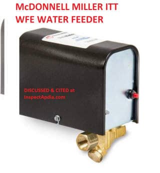 McDonnell & Miller ITT WFE 24V Automatic electric water feeder valve - at InspectApedia.com