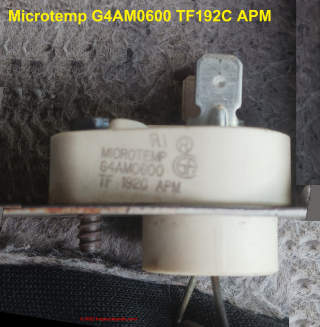 Microtemp G4AM0600 TF192C APM   on a Hydrotherm boiler (C) InspectApedia.com Balough