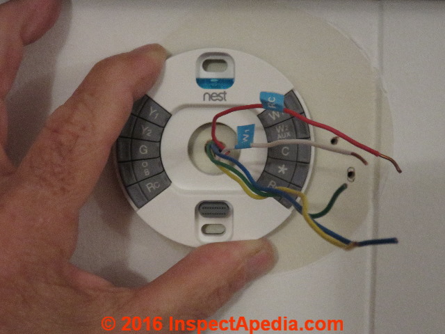 Nest Gen 1 Wiring Diagram from inspectapedia.com