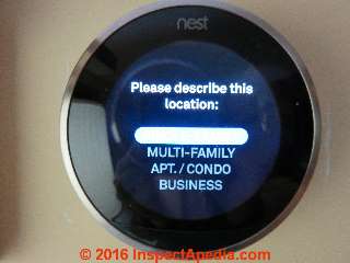 Select the type of building in which the Nest thermostat will be used (C) Daniel Friedman