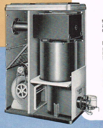 1950s Olsen Airco Oil Furnace, described by the companys product catalog as an 