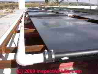 Swimming pool solar heating system piping details(C) Daniel Friedman