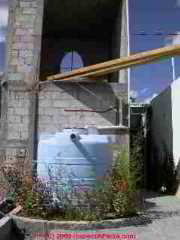 Rainwater holding tank for a passive solar home (C) Daniel Friedman