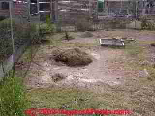 Cesspool for blackwater at a passive solar home (C) Daniel Friedman