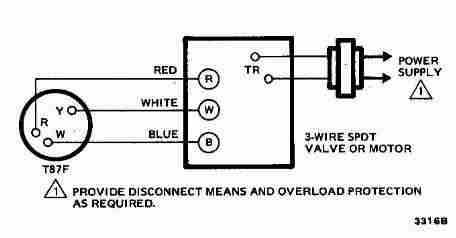 Honeywell 5 Wire Thermostat Wiring Diagram from inspectapedia.com