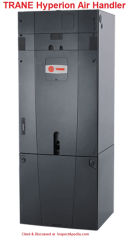 Trane Hyperion series air handler cited & discussed at InspectApedia.com