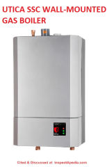 Utica SSC Wall Wall Mounted Gas Boiler cited & discussed at InspectApedia.com