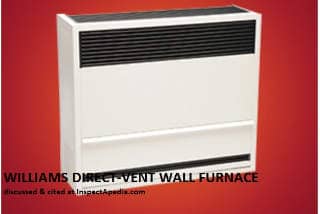 Williams direct vent furnace series 14038 22038 200038 at InspectApedia.com