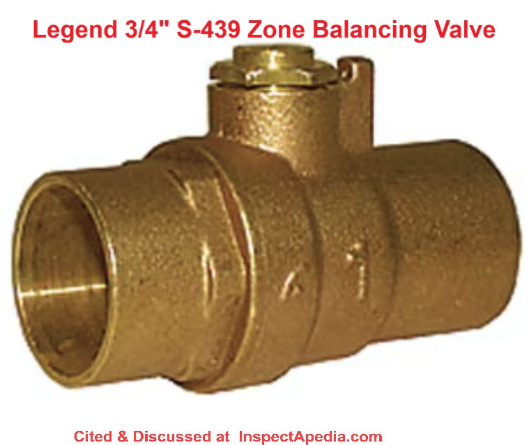 Legend 3/4-inch S-439 zone balancing valve at InspectApedia.com