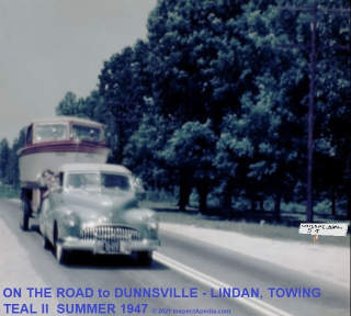 Driving to Dunnsville Virginia in 1947 (C) Daniel Friedman at InspectApedia.com