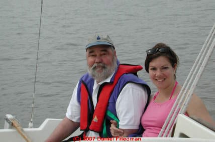 Photograph of Steve and Lydia Vermilye on the Hudson River.