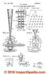 Black patent diagonally perforated board example - InspectApedia.com