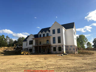 new home construction and inspection (C) InspectApedia.com Amie