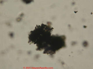 Oil burner soot with fly ash (C) Daniel Friedman at Inspecctapdia.com