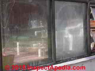 Window condensation due to lost seal in insulated glass (C) Daniel Friedman