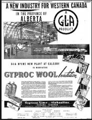Gyproc Wool insulation produced by GLA in Canada, at InspectApedia.com