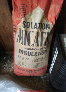 Canadian MicaFil Vermiculite Insulation (C) InspectApedia.com Michel Gou
