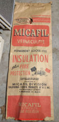 MicaFil vermiculite insulation packaging (C) InspectApedia.com Milan