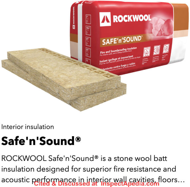 RockWool insulation product - this current product does not contain asbestos. Cited & discussed at InspectApedia.com