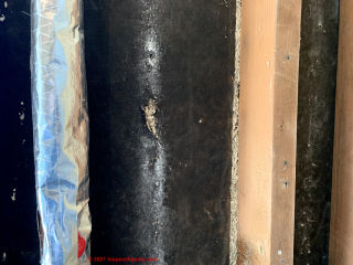 Coarse wood fiber board or batt insulation (C) InspectApedia.com RobB