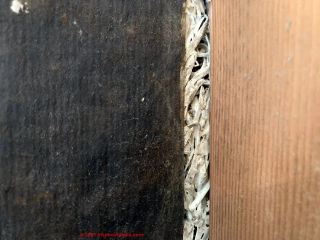 Coarse wood fiber board or batt insulation (C) InspectApedia.com RobB