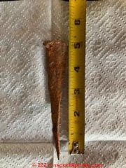Newton County Georgia antique nail, 5 1/2 inch long (C) InspectApedia.com Byrd