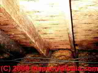 Attic condensation stains