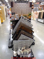 Pressed metal panels used as ceiling tiles, wall covering and kitchen backsplash (C) Daniel Friedman HG Page Lumber Poughkeepsie